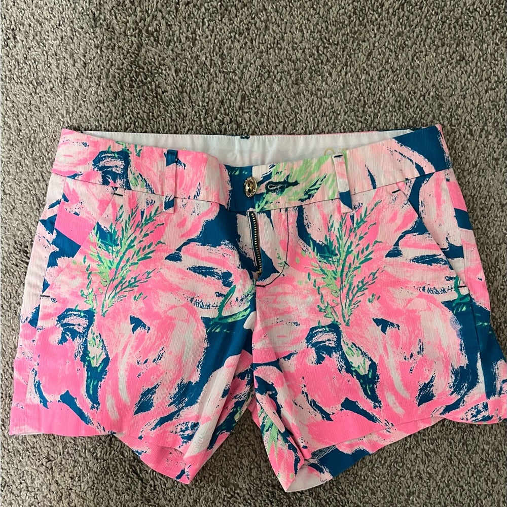 Lilly Pulitzer Callahan Shorts - Garden Tidal Wave - size 0 EUC